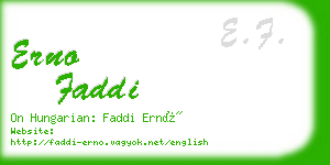 erno faddi business card